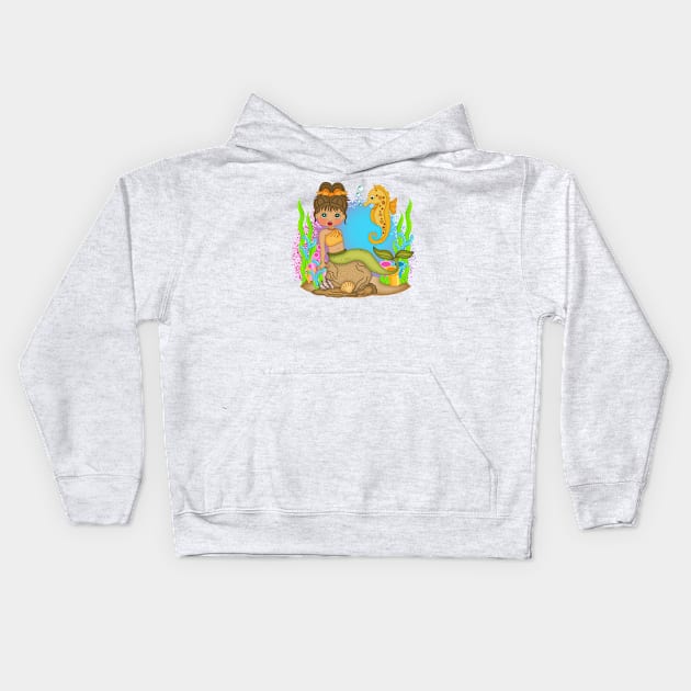 Mermaid dreams Kids Hoodie by angelwhispers